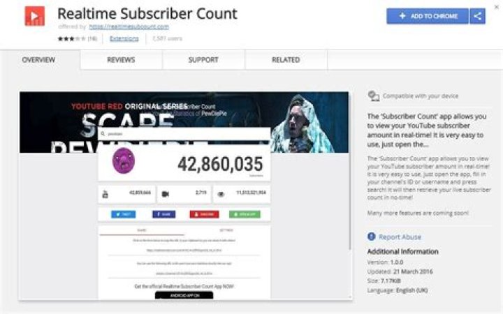 TallSky Walker realtime subscriber count